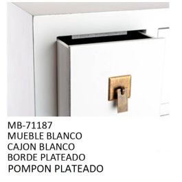 Consola Oriental DKD Home Decor Blanco Plateado 26 x 80 x 96 cm