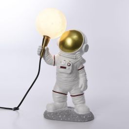 Lampara Sobremesa Moderno DKD Home Decor Blanco Dorado 16 x 39 x 21.5 cm