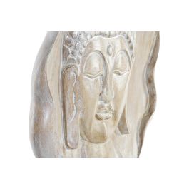 DKD Home Decor Decoración Balinesa Buda Natural de Albasia y Hierro 63 cm Alto