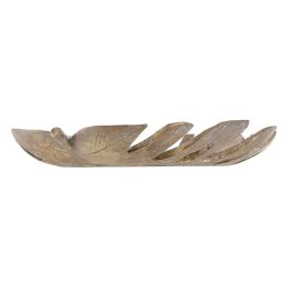 DKD Home Decor Centro Mesa Tropical Hoja Dorado Resina 29 x 5 x 34 cm