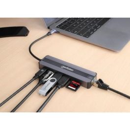 MANHATTAN 7-in-1 Dockingstation HDMI RJ45 2xUSB-A SD/MicroSD