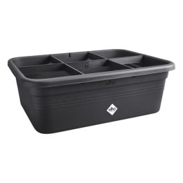 Elho ELH8711904529581 Jardinera Green Basics Jardín de Cultivo, Negro, Tamaño L, 76x57x27 cm, 100% reciclado para exterior