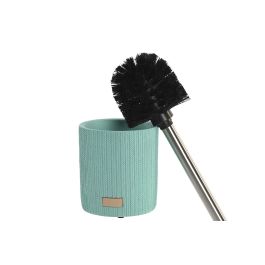 DKD Home Decor Escobillero de Baño para Inodoro Urban, color Verde Menta, de Cemento y Acero Inoxidable con medidas 10x36x10 cm y 0.63 kg