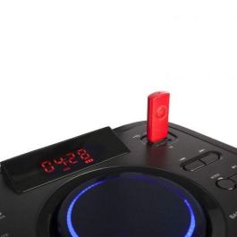 ALTAVOZ PORTÁTIL NGS WILDROCK - 200W - BLUETOOTH - FM - USB/MICROSD/AUX IN - 2 ENTRADAS MICRÓFONO - LUCES LED - BATERÍA 12V/4.5A HASTA 4 HORAS