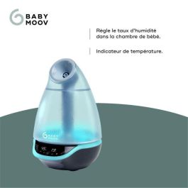 Babymoov Hygro Humidifier Vapor Frío, 7 Colores Luz Nocturna, Difusor Aceites Esenciales, Ajuste Humedad Automático/Manual, Pantalla LCD para Bebé