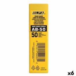 Hoja Cúter Olfa AB-50 9 mm 50 Piezas 6 Unidades Hoja Cúter Olfa AB-50 9 mm 50 Piezas 6 Unidades Precio: 57.69000006. SKU: B1G82GMRCD