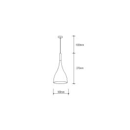 Lámpara Colgante Alondra SKD-P206-B Moderna Elegante Metal Blanco Negro