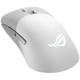 Asus Ratón ROG Keris Wireless AimPoint 90MP02V0-BMUA10, RF Wireless + Bluetooth + USB Type-C, Óptico 36000 DPI, Mano Derecha, Blanco