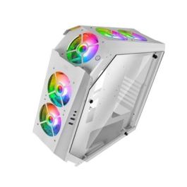 Mars Gaming MC51W Caja Ordenador ATX Premium con 5 Ventiladores ARGB, Ventana de Cristal Templado y 40 Efectos de Iluminación