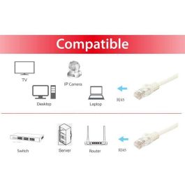 EQUIP 603009 Cable de Red Ethernet Cat6a U/UTP, 20m, Blanco, LSZH, 2xRJ45