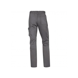 Deltaplus Pantalón de trabajo Stretch Panostyle Gris/Negro Talla S Cintura Elástica 5 Bolsillos 260g/m²