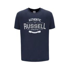 Camiseta de Manga Corta Hombre Russell Athletic A30081-OB-155 Azul oscuro (S)