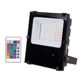 Foco Proyector LED 30W IP65 Uso Exterior, RGB con Mando a Distancia, Reemplaza 220W, 40.000H 1916-NS-HVFL30W-F-RGB Precio: 24.9993744. SKU: B1ES95YDR4