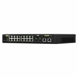 QNAP QSW-M2116P-2T2S Switch Gestionado L2 con PoE, 16 Puertos Ethernet, Negro