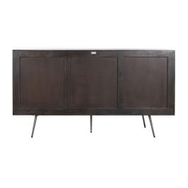 DKD Home Decor Buffet Moderno Marrón Oscuro y Blanco de Madera de Mango 150x43x80 cm con 3 Cajones, 2 Puertas y 2 Estanterías Desmontable