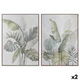 Lienzo DKD Home Decor Blanco Verde Palmeras Tropical 100 x 4 x 140 cm (2 Unidades) Precio: 196.79000044. SKU: B1HHYN55BZ