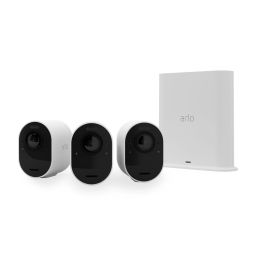 Arlo ARL0193108142533 Cámaras de vigilancia inalámbricas Ultra 2 (paquete de 3) 4K, Blanco, Batería 6 meses, Campo de visión 180°