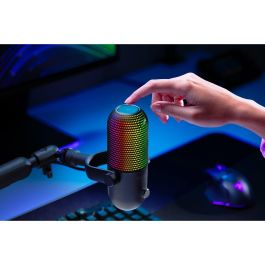Razer Seiren V3 Chroma Micrófono para tableta, Supercardioide, USB-C, Negro, Plug and Play, con retroiluminación LED