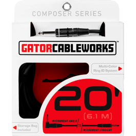 Cableworks Cable de Instrumento Jack Recto/Jack Acodado - 6 Metros