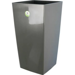 Riviera Maceta Nuance -Carré - 29 x 29 x H 52 cm - 32.6 L - Gris brillo