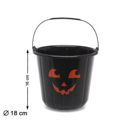 Cubo Calabaza 16 X 18 cm Negro Sonrisa Precio: 1.49999949. SKU: B14LDM5CED