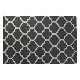 DKD Home Decor Alfombra Árabe Étnica Gris Crema 100% Poliéster 1800 gsm 230x160x2 cm Lavado en Seco Precio: 192.69000014. SKU: S3045036