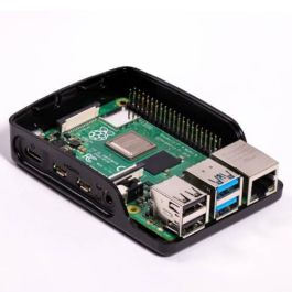 Raspberry Pi Caja Oficial Pi 4, Negro/Gris, 1876752, Compatible con Raspberry Pi 4 Modelo B 1GB/2GB/4GB
