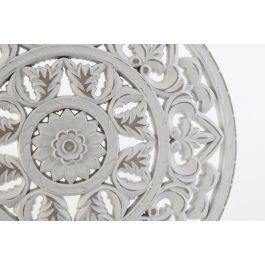 DKD Home Decor Mandala Decoración de Pared Blanco 2 x 30 x 30 cm (2 Unidades)