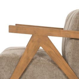 Sillón Taupe Madera de Abedul Salón 76,50 X 87 X 72,50 cm