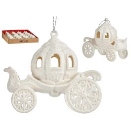 Adorno Navideño Carroza Calabaza Blanco Krist+ 11.5x9.5x6 cm (48 Unidades) Precio: 74.69000033. SKU: B16WHZ4QDQ