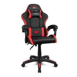 DRIFT DR35BR Silla Gaming PC Ergonómica con Cojín Lumbar y Cervical, Reposabrazos Acolchados, Reclinable 135°, Pistón Clase 3, Negro/Rojo