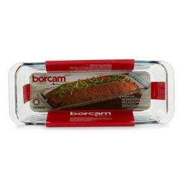 Bandeja para Horno Borcam Transparente Vidrio de Borosilicato Bizcocho Con asas (12 Unidades)