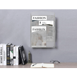 Q-connect Expositor Mural de Pared con 5 Bandejas DIN A4 Plateado Metalico 9,3x31,5x44 cm