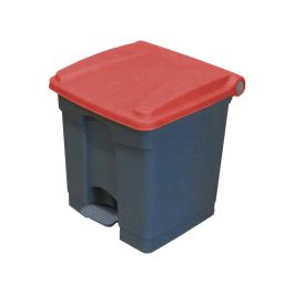 CAMBRO - WBFC30L-158 - CUBO DE BASURA 30L CON PEDAL Y TAPA - 40,6 x 39,1 x 36,8 cm - BASE GRIS Y TAPA ROJA Precio: 48.50000045. SKU: B1JY45XT35