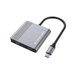 Conceptronic DONN13GR Hub USB Tipo C con HDMI, USB-C PD y USB 3.0 para MacBook, Chromebook y más, 4 en 1