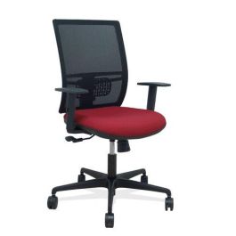 Silla Piqueras Y Crespo Yunquera Brazos Regulable Ergonomica Mecanismo Sincro Respaldo Malla Negra Asiento Tapizado Bali Granate Precio: 263.88999989. SKU: B152VCPLQ7