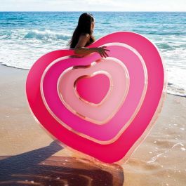 Colchoneta Hinchable Intex Corazón 135 x 155 x 25 cm Rosa (6 Unidades) Colchoneta Hinchable Intex Corazón 135 x 155 x 25 cm Rosa (6 Unidades)