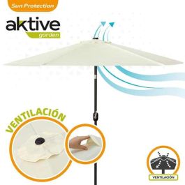 Parasol de terraza 300 cm con chimenea y mástil de aluminio aktive Parasol de terraza 300 cm con chimenea y mástil de aluminio aktive