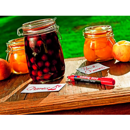 Edding Marcador Permanente 300 Rojo Tinta Resistente Ideal para Diversos Materiales Papel Plástico Vidrio