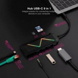 Docking USB Tipo-C Nanocable 10.16.0901/ 3xUSB/ 1xUSB Tipo-C PD/ 1xHDMI/ 1xRJ45/ 1xLector Tarjetas SD TF/ Audio Docking USB Tipo-C Nanocable 10.16.0901/ 3xUSB/ 1xUSB Tipo-C PD/ 1xHDMI/ 1xRJ45/ 1xLector Tarjetas SD TF/ Audio