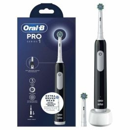 Oral-B PRO SERIES 1 NEGRO Cepillo Eléctrico Recargable con Tecnología 3D y Temporizador de 2 Minutos para Encías Sanas