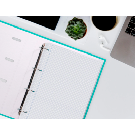 Liderpapel Recambio A4 100 Hojas 60gr Cuadro 3mm Con Margen 4 Taladros