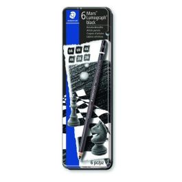 Lapiz De Grafito Staedtler 100B Lumograph Black Caja Metal De 6 (8B, 7B, 6B, 4B, 2B, Hb) Precio: 12.59000039. SKU: B1CH6NF5KP