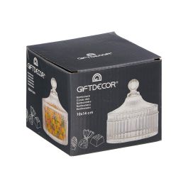 Giftdecor Bombonera de Cristal para Dulces - 10 cm x 10 cm x 14 cm, Transparente (Set de 24)