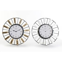 DKD Home Decor Reloj de Pared Dorado y Plateado Loft 6.4 x 40 x 40 cm (2 Unidades) Precio: 43.47288. SKU: S3026682