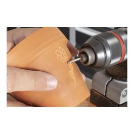 Wolfcraft Set 3 Muelas de Diamante Esféricas y Cónicas para Trabajos Finos en Materiales Duros, Metal con Revestimiento de Diamantes