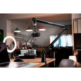 SBG Soporte de Micrófono Articulado con Pinza para Broadcast, Podcast y Streaming, Hasta 940mm Extensión, Carga 2kg