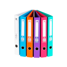 Liderpapel Archivador de Palanca Folio Documenta Forrado PVC con Rado Lomo 52 mm Colores Surtidos Trending