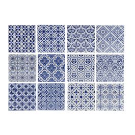 Posavasos Mediterraneo DKD Home Decor Azul Blanco 10.8 x 0.7 x 10.8 cm (72 Unidades) Precio: 116.95000053. SKU: B1EDADW45M