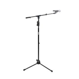 Soporte De Micrófono De Suelo Con Base Trípode, Altura Regulable Y Mango Ergonómico